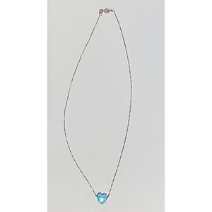 Blue heart necklace (sterling silver 925) 💙
